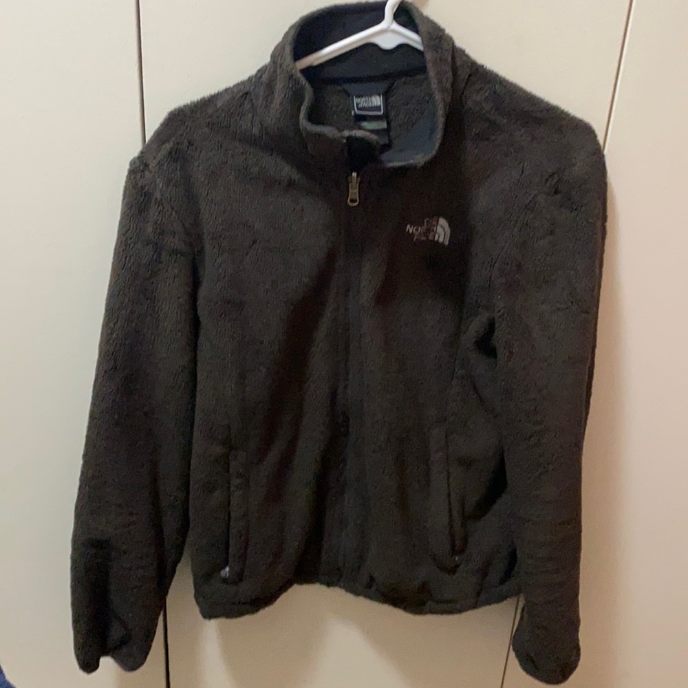 North Face brown fleece zip-up